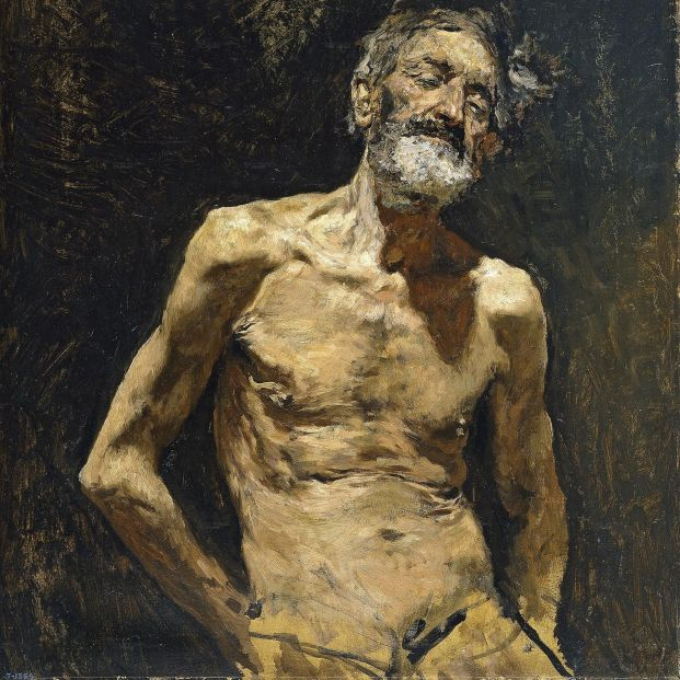 Viejo desnudo al sol