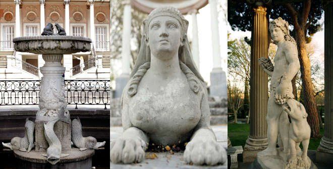 parque elcapricho estatuas baja parque elcapricho estatuas baja