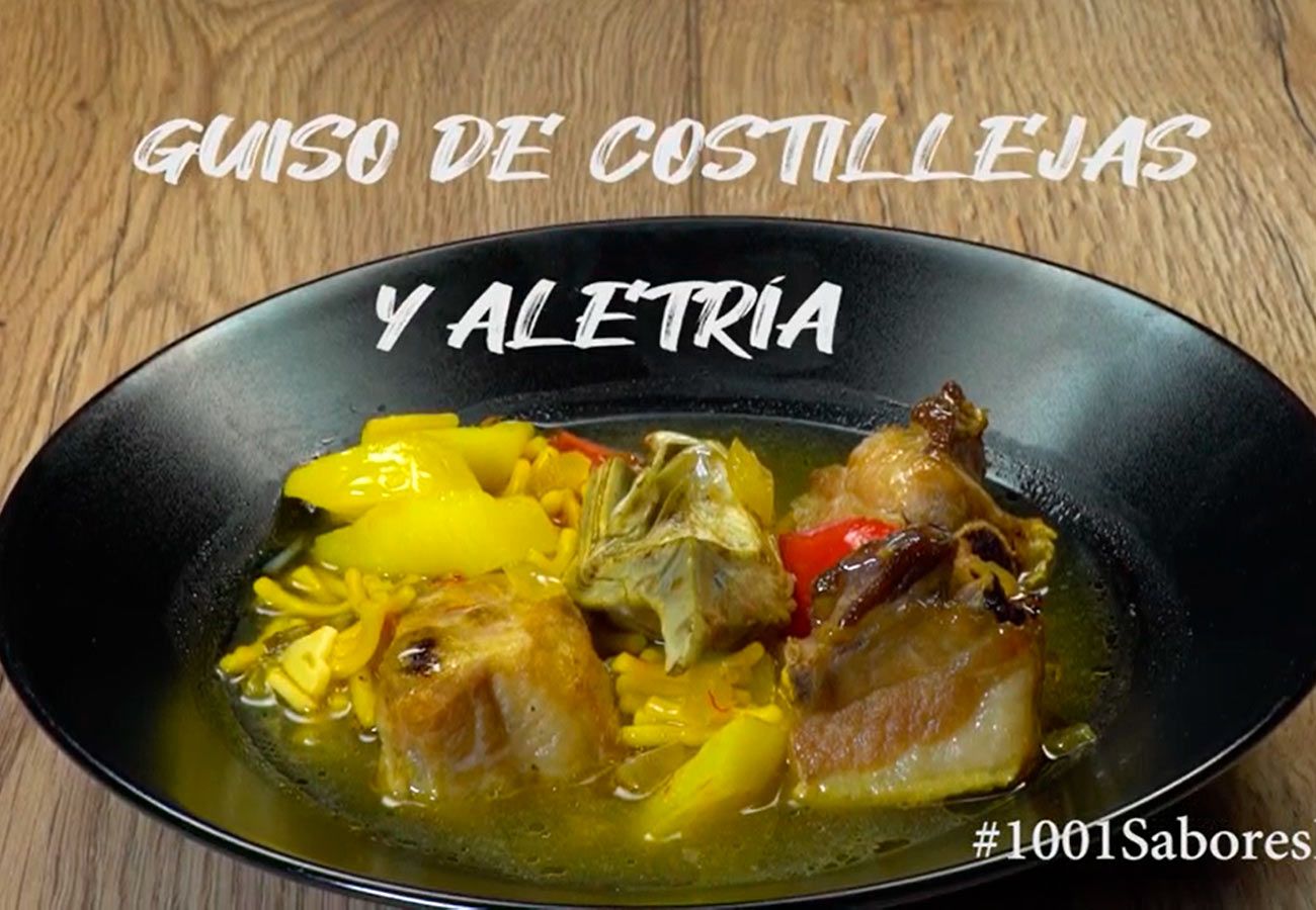 Guiso de costillejas y aletria, el plato de cuchara más sabroso de Cartagena. Foto: Murcia turística