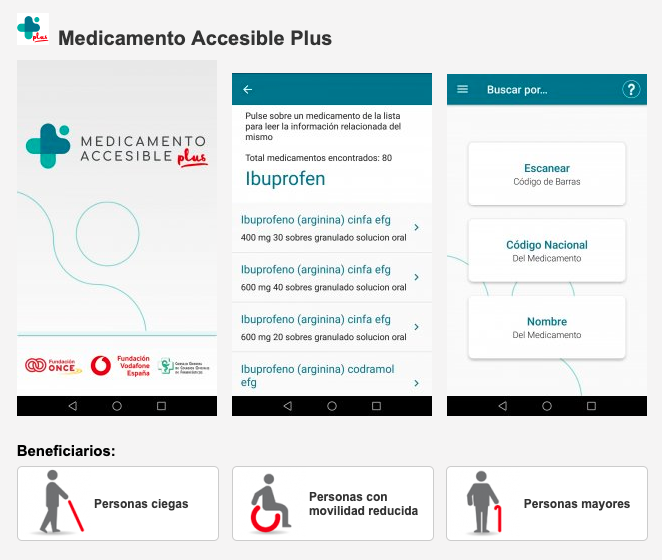 Aplicación 'Medicamento Accesible PLUS' Aplicación 'Medicamento Accesible PLUS'