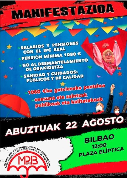 cartel manifestación vasca 22 agosto
