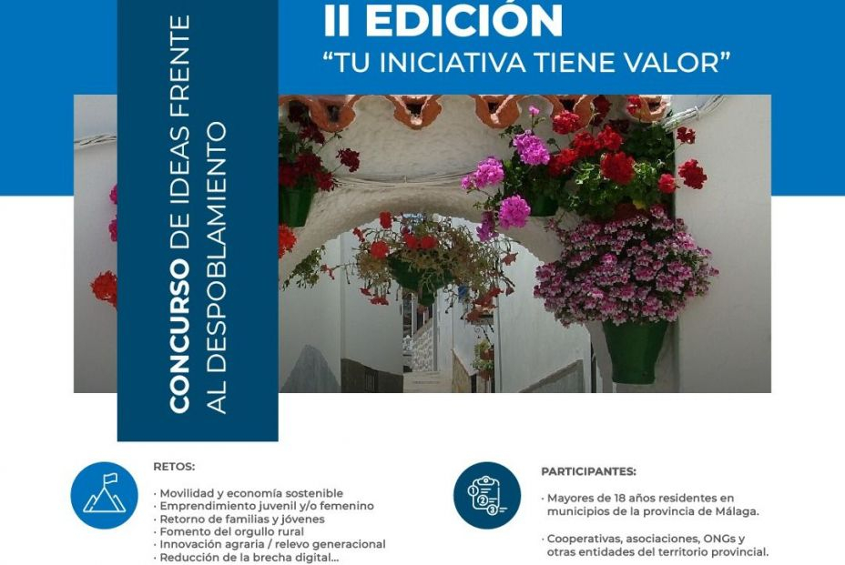 ‘Tu iniciativa tiene valor’, el certamen para poner en valor la Málaga rural. Foto: Diputación de Málaga ‘Tu iniciativa tiene valor’, el certamen para poner en valor la Málaga rural. Foto: Diputación de Málaga