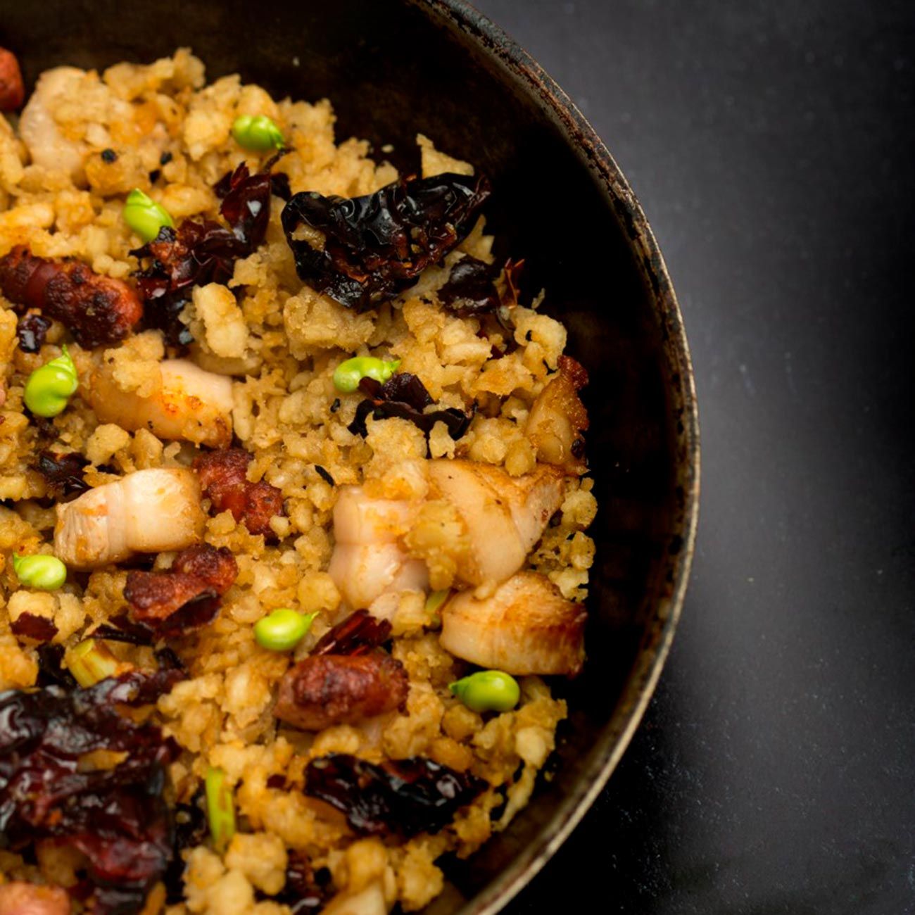 Receta tradicional de migas con embutido. Foto: 1.001 Sabores