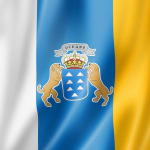 bigstock Canary Islands Province Flag436480073