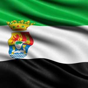 bigstock Flag of Extremadura waving in370948810