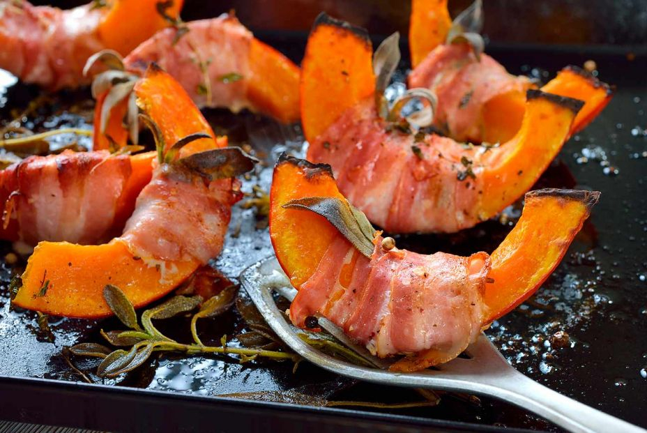 Receta de calabaza asada con bacón. Foto: Bigstock Receta de calabaza asada con bacón. Foto: Bigstock