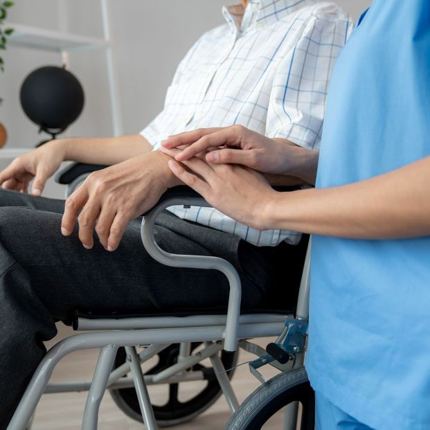 bigstock Caring Nurse And A Contented S 462215721 bigstock Caring Nurse And A Contented S 462215721