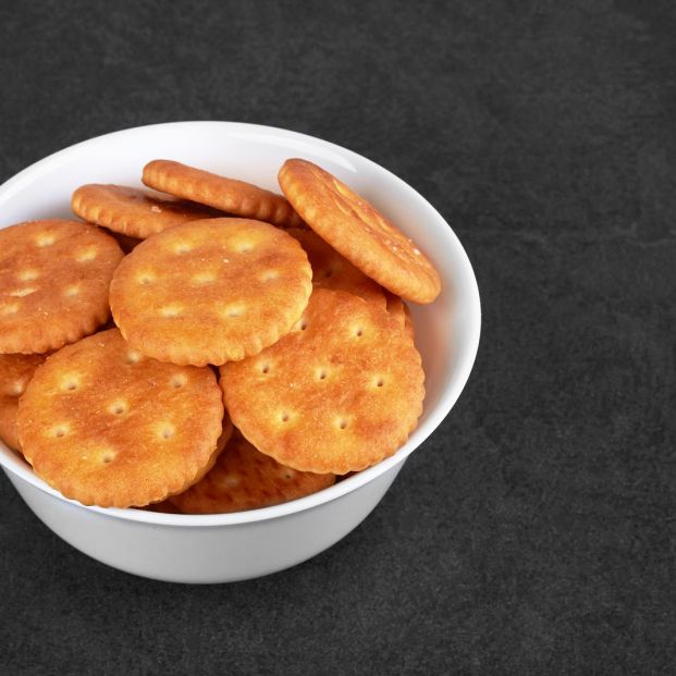 bigstock Round Salted Snack Cracker In459902341