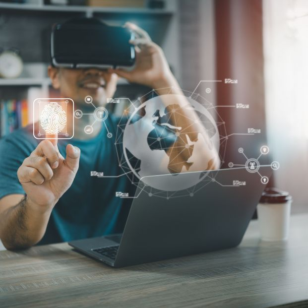 bigstock Asian Man Wearing Vr Glasses V 464514025