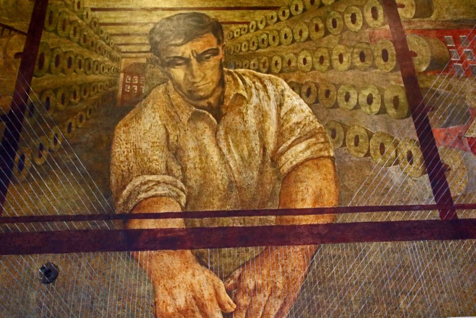 Mural in Bronx Post Office from WPA era