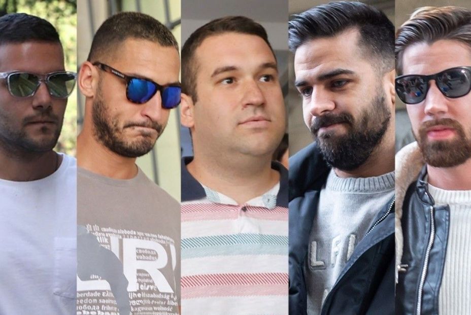 Fotomontaje de los miembros de La Manada (I D) Alfonso Jesús Cabezuelo Ángel Boza Antonio Jesús Cabezuelo José Ángel Prenda Antonio Manuel Guerrero y Jesús Escudero Fotomontaje de los miembros de La Manada (I D) Alfonso Jesús Cabezuelo Ángel Boza Antonio Jesús Cabezuelo José Ángel Prenda Antonio Manuel Guerrero y Jesús Escudero