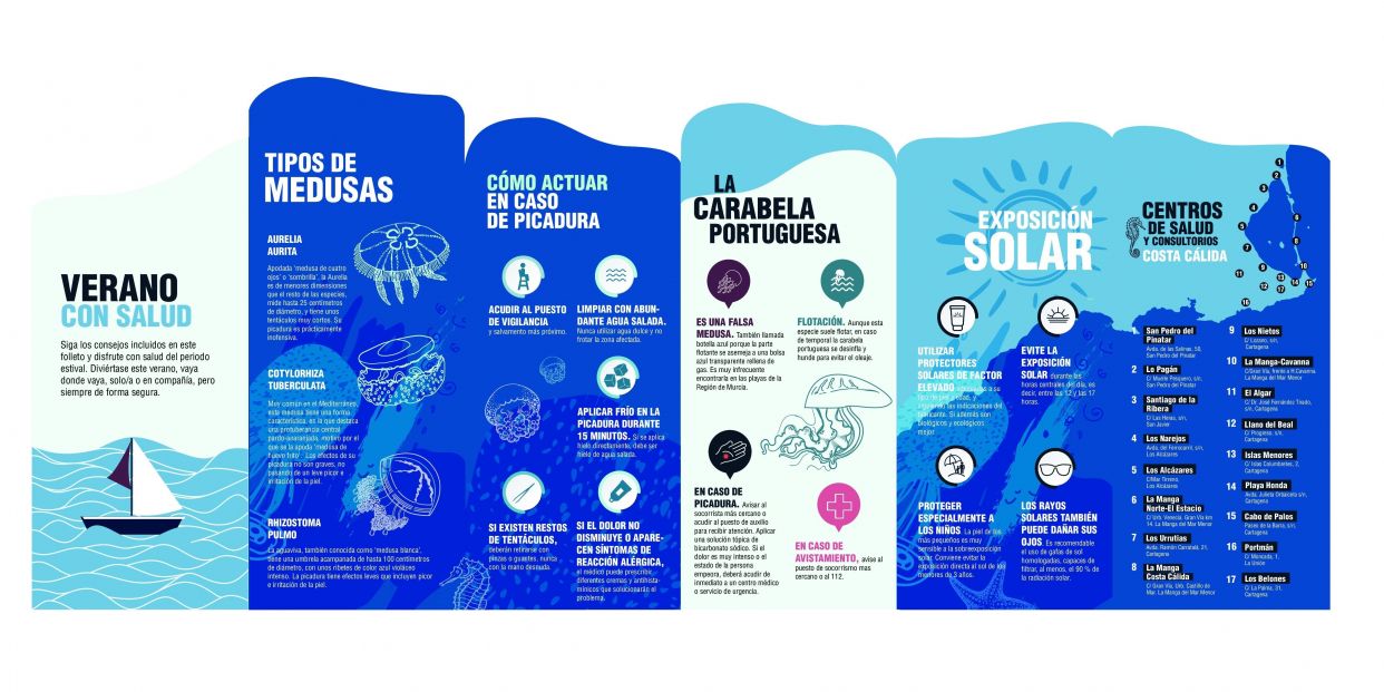 Imagen con las recomendaciones del SMS en caso de picadura Imagen con las recomendaciones del SMS en caso de picadura