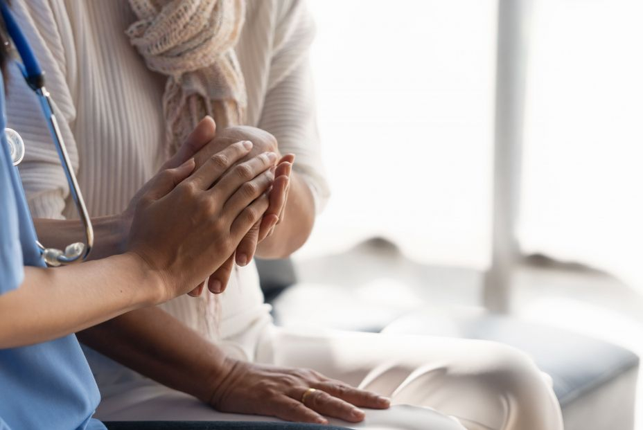 bigstock Happy Patient Is Holding Careg 465367897 bigstock Happy Patient Is Holding Careg 465367897