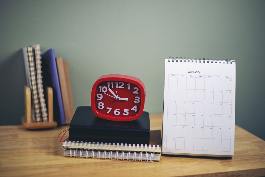 bigstockCalendar Desk Place On Ta 468709009