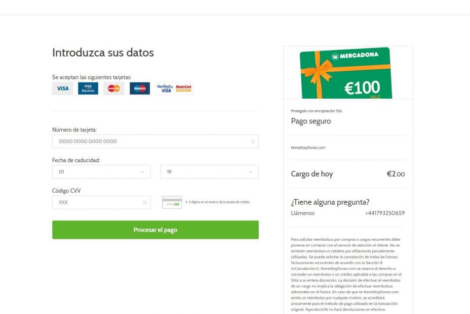 Falso vale de descuento de Mercadona