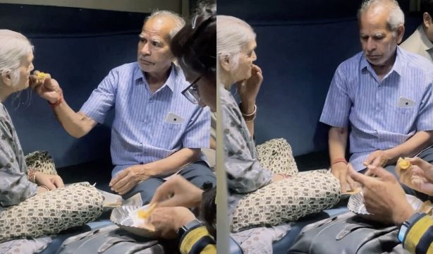 Amor verdadero: emociona a las redes por cómo da de comer a su esposa