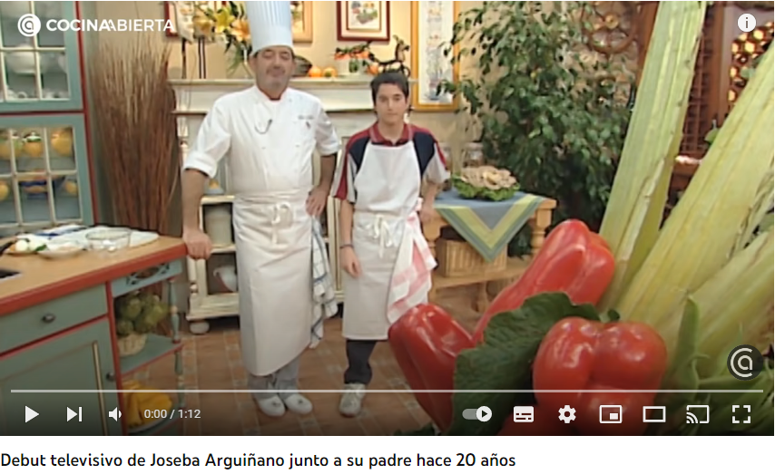 Debut televisivo de Joseba Arguiñano junto a su padre hace 20 años Debut televisivo de Joseba Arguiñano junto a su padre hace 20 años