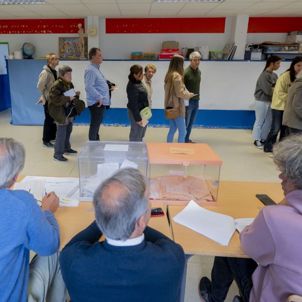 EuropaPress 5231776 varias personas hacen cola ejercer derecho voto colegio publico pinar rey