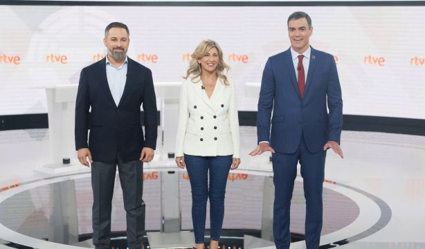 EuropaPress 5341975 i d candidatos presidencia santiago abascal vox yolanda diaz sumar pedro