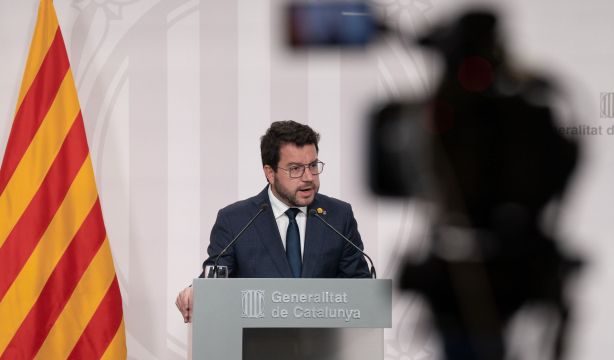 Aragonès pide a Sánchez que mueva ficha y deja claro el objetivo: un referéndum de independencia