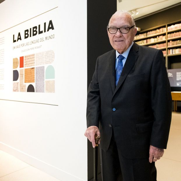 Pere Roquet durante la inauguración de la exposición Pere Roquet durante la inauguración de la exposición