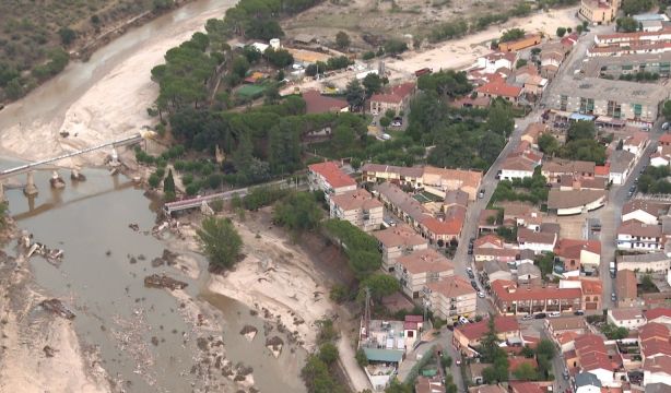 Así se ven desde el aire los estragos de la DANA en el centro de España
