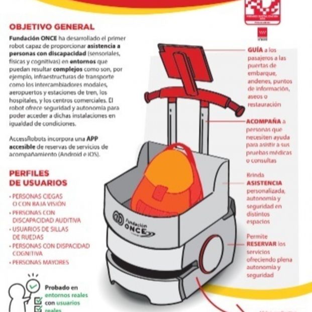 Fundación ONCE presentará ‘AccessRobots’, un robot de asistencia personal (1) Fundación ONCE presentará ‘AccessRobots’, un robot de asistencia personal (1)