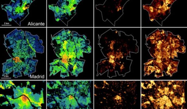Este mapa recrea cómo han crecido las ciudades y pueblos de España desde 1900