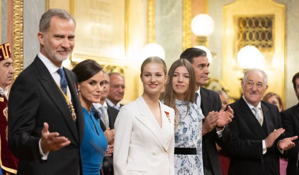 EuropaPress 5545572 i d reyes espana felipe vi letizia princesa leonor infanta sofia presidente