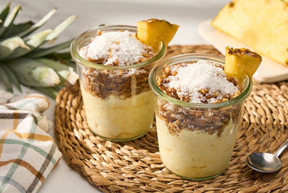 mousse de piña