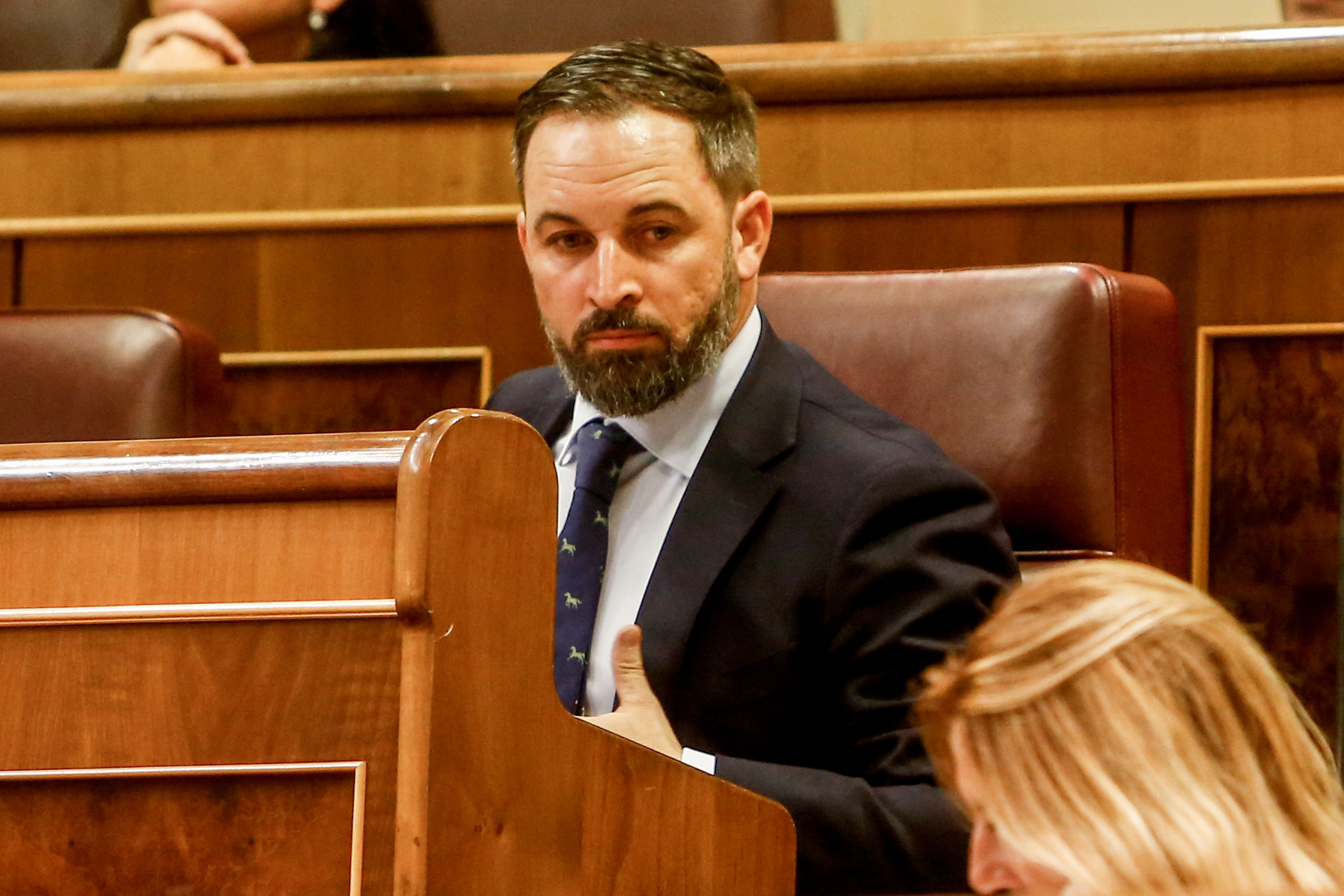 El presidente de Vox Santiago Abascal 