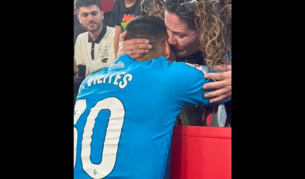 VÍDEO: La emoción de Fran Vieites con su madre después del derbi Sevilla-Betis