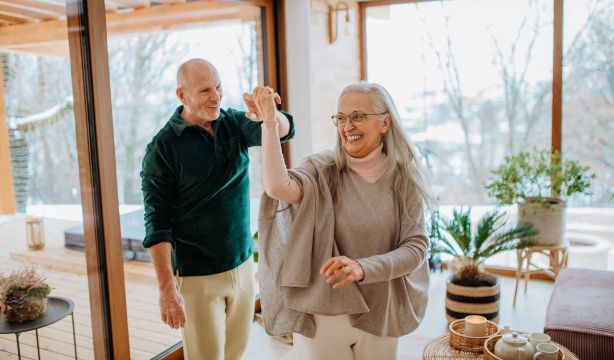 bigstock Senior Couple In Love Dancing  465403215