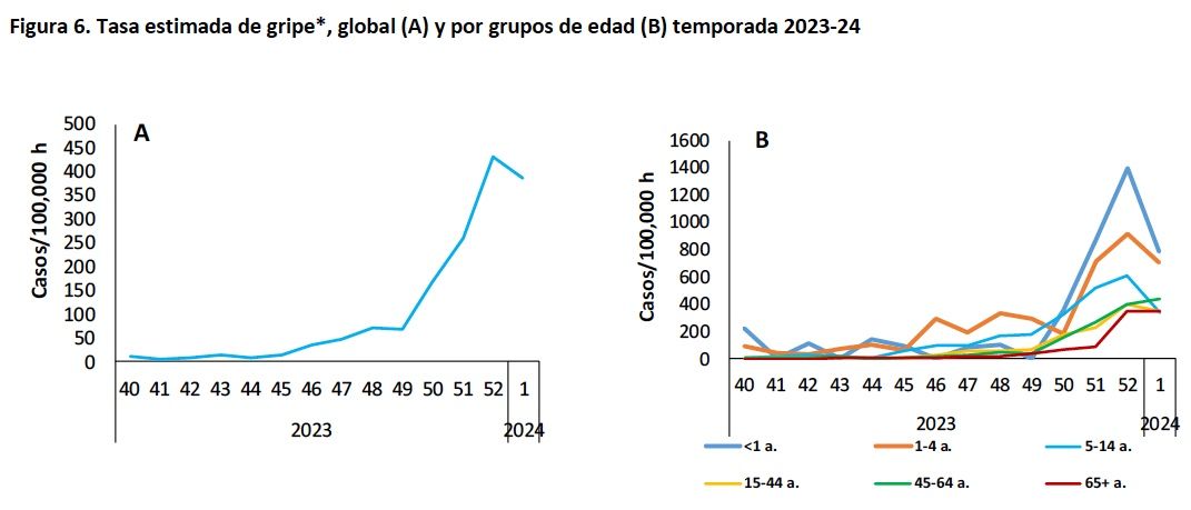 La gripe podría haber tocado techo, aunque las hospitalizaciones siguen subiendo La gripe podría haber tocado techo, aunque las hospitalizaciones siguen subiendo