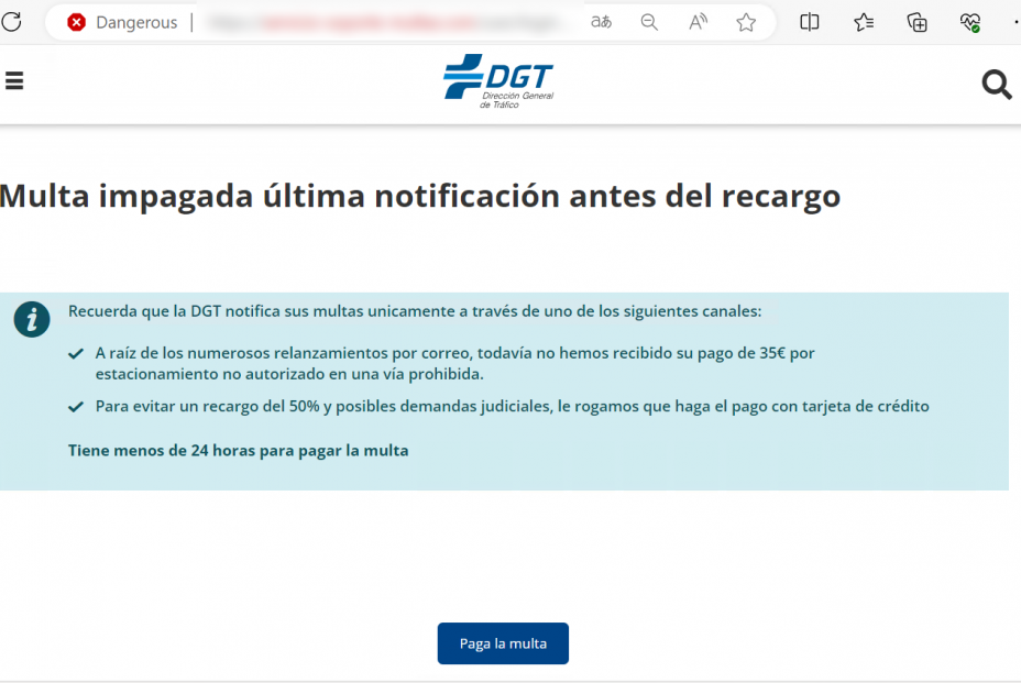 Cuidado con esta supuesta multa de la DGT: es una estafa Cuidado con esta supuesta multa de la DGT: es una estafa