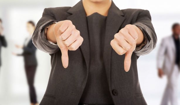 bigstock Modern business woman showing  92092643