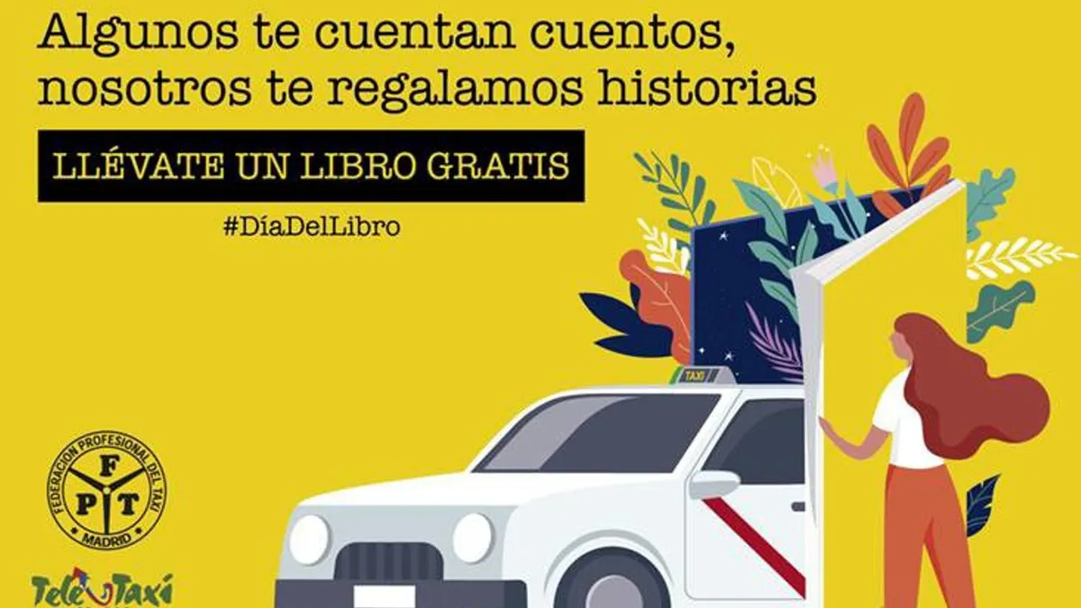 Día del Libro: Los taxis de Madrid regalarán libros a sus usuarios Día del Libro: Los taxis de Madrid regalarán libros a sus usuarios