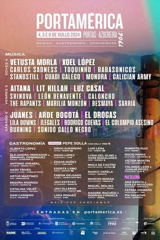 PortAmérica vuelve a Galicia en julio con música y gastronomía de más de 30 chefs internacionales (Europa Press)