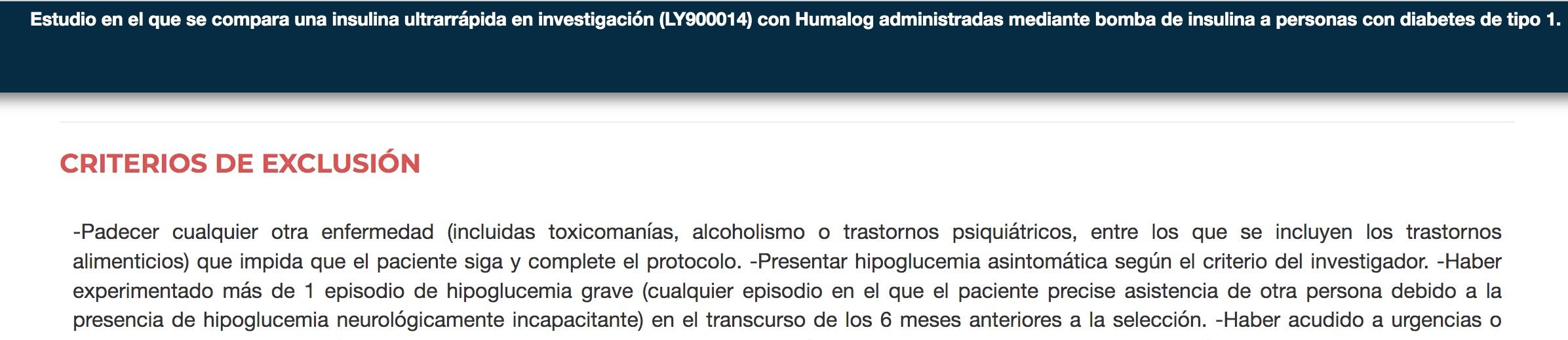 Ensayo clínico Diabetes