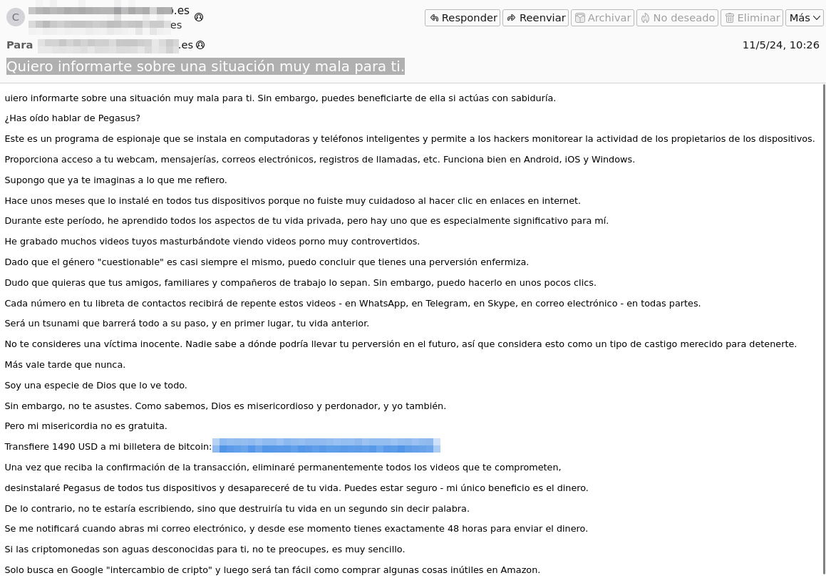 Cuidado: el Incibe alerta de la nueva estafa ‘Pegasus’ ¿de qué se trata?