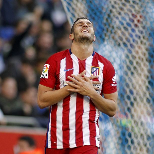 Koke Resurrección en un partido de Liga con el Atlético de Madrid