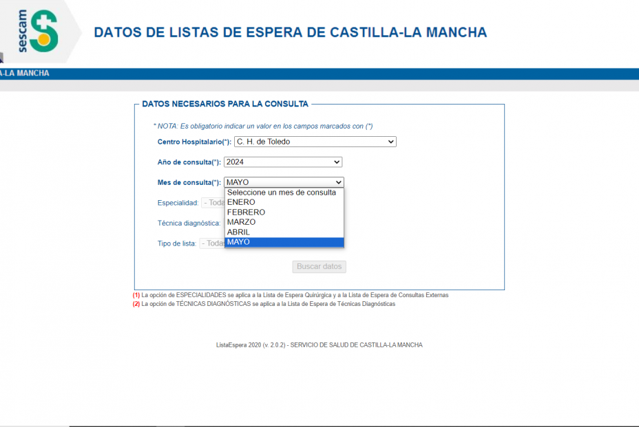 Cómo consultar la lista de espera para operarse en Castilla-La Mancha (Servicio de Salud de Castilla-La Mancha)