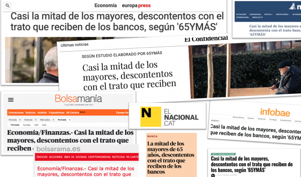 El Estudio 65YMÁS 'Mayores y banca', en los medios