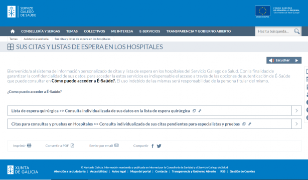 Cómo consultar la lista de espera para operarse en Galicia (SERGAS) Cómo consultar la lista de espera para operarse en Galicia (SERGAS)