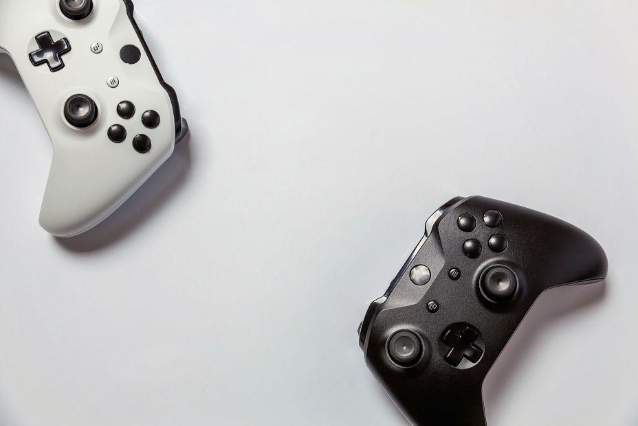 bigstock White And Black Two Joystick G 282322381 bigstock White And Black Two Joystick G 282322381