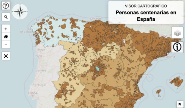 El mapa que revela dónde viven los centenarios en España (Fundación Matrix)