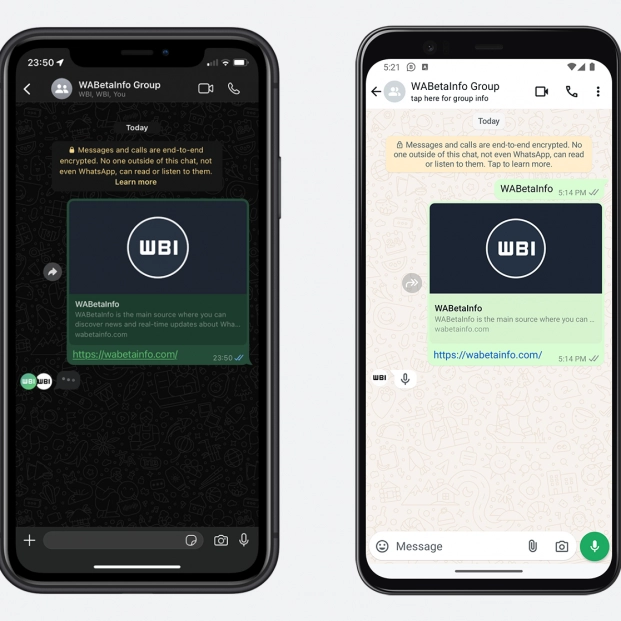 Nueva visualización del indicador de "escribiendo" y "grabando nota de voz" en Whatsapp. Fuente: WABetaInfo Nueva visualización del indicador de "escribiendo" y "grabando nota de voz" en Whatsapp. Fuente: WABetaInfo