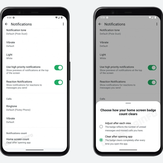 Nueva gestión de las notificaciones en Whatsapp. Fuente: WABetaInfo Nueva gestión de las notificaciones en Whatsapp. Fuente: WABetaInfo