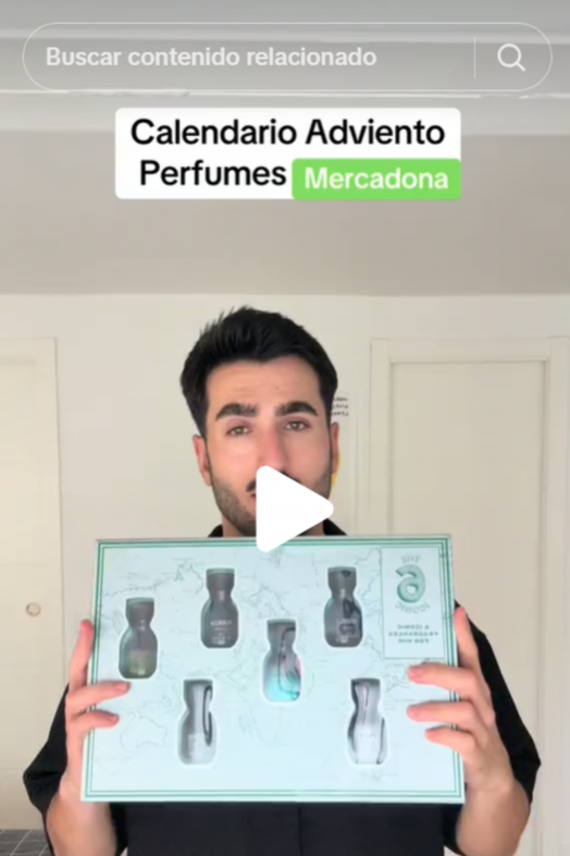 Perfumes de adviento de hombre de Mercadona. Fuente: Tiktok Perfumes de adviento de hombre de Mercadona. Fuente: Tiktok