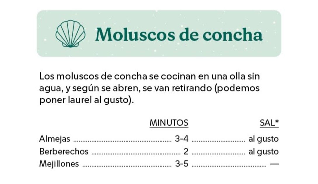 ¿Cuál es el tiempo de cocción adecuado para cocinar marisco? (Mercadona) ¿Cuál es el tiempo de cocción adecuado para cocinar marisco? (Mercadona)